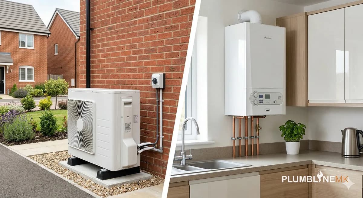 Heat Pumps vs Gas Boilers in Milton Keynes: What Homeowners Need to Know in 2026 - boiler and heating advice from Plumbline MK