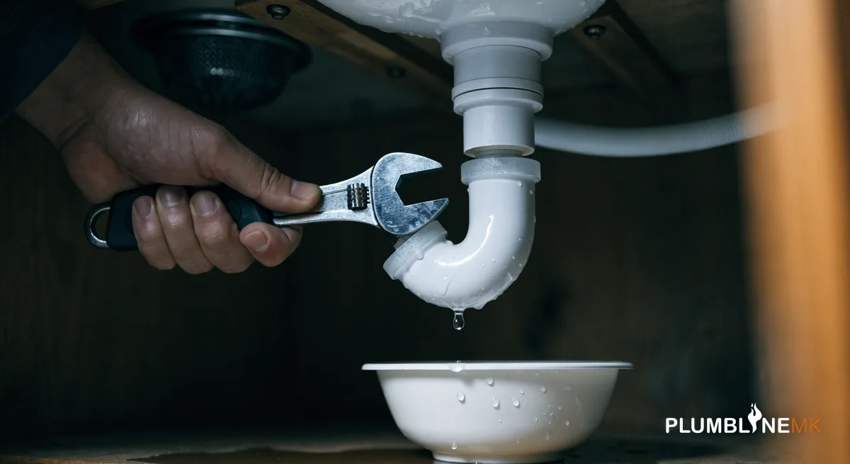 Waste Pipe Leaking Under the Sink? Fix It - expert heating advice from Plumbline MK Milton Keynes