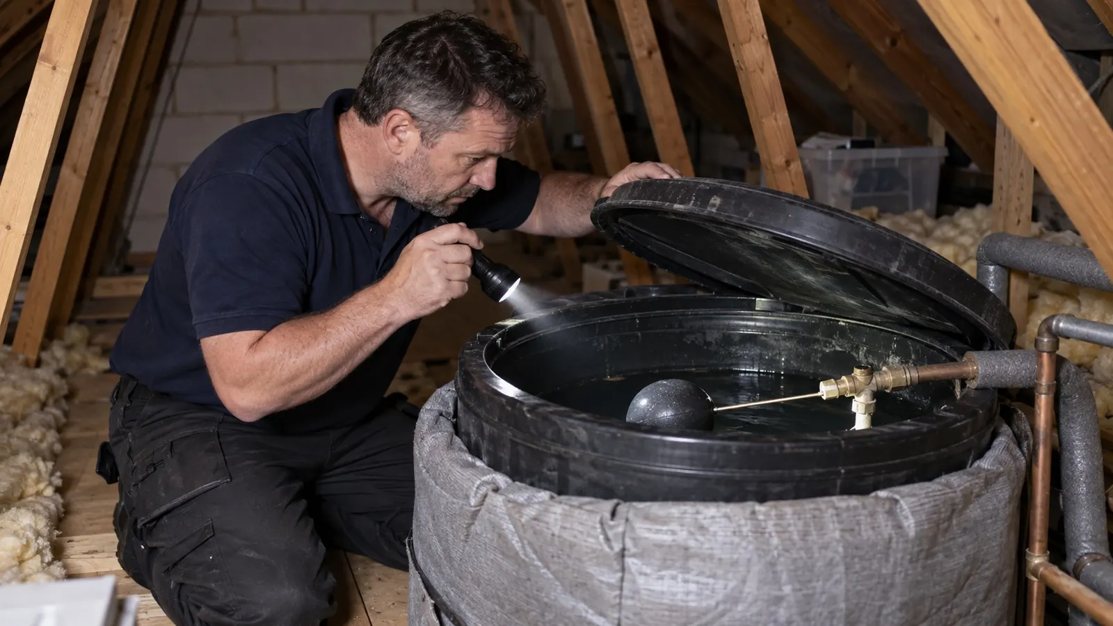Cold Water Tank in the Loft Explained Cold Water Tank in the Loft Explained - boiler and heating advice from Plumbline MK